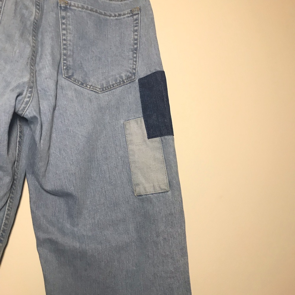 Patch denim straight jeans XL 33 foreve 21 - Picture 12 of 12